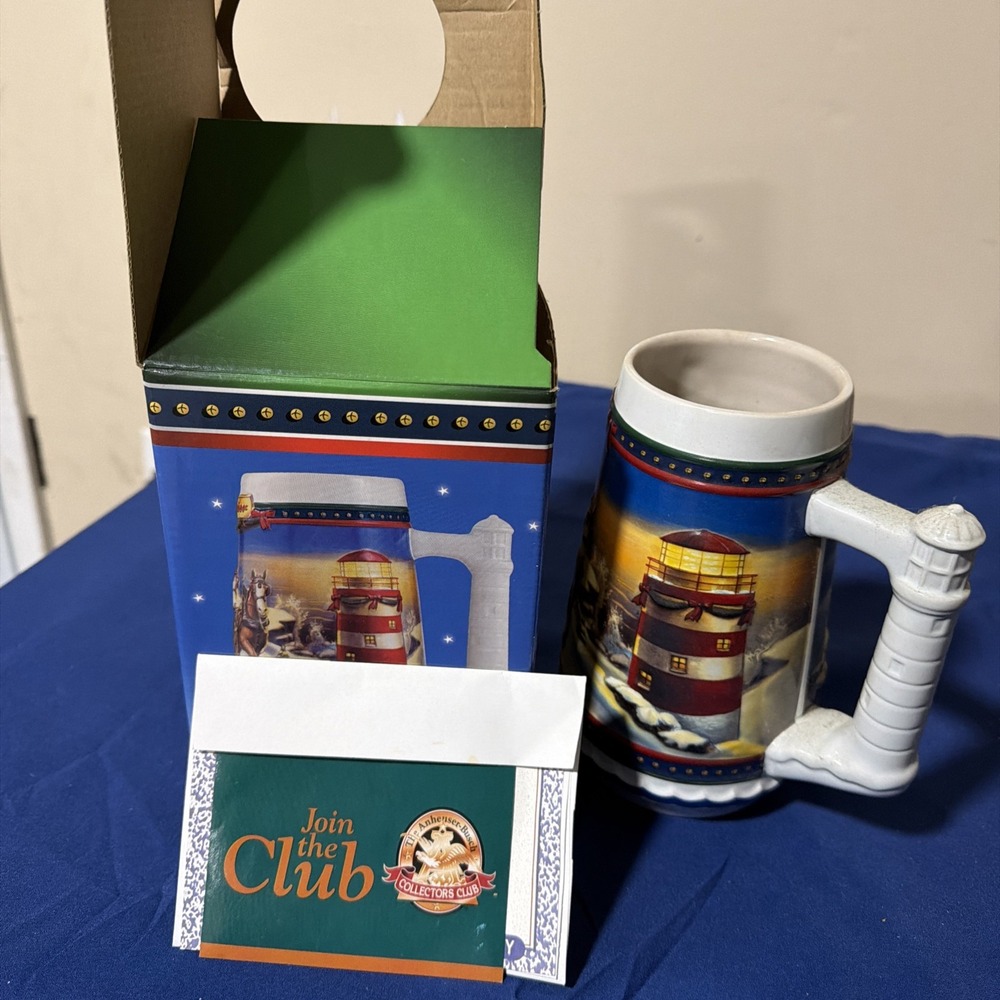 2002 Budweiser Holiday Stein " Guiding The Way Home"